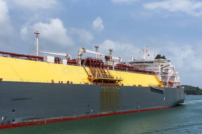 Ship transiting the Panama Canal